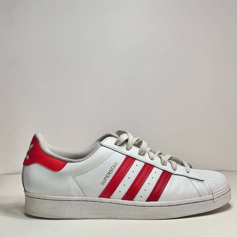 Adidas Superstar White/Red – Size 11.5 – Classic Shell Toe